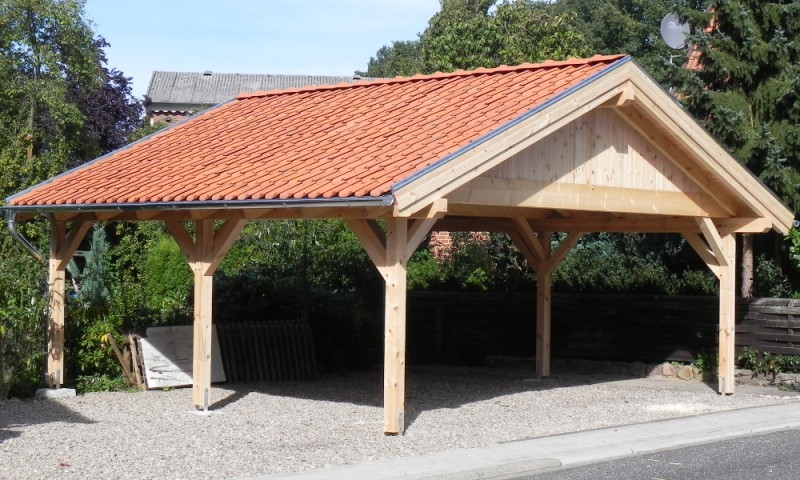 Satteldach Carport Holzgaragen Als Individueller Bausatz