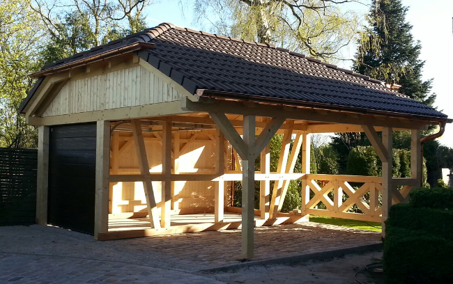 Carports Holzgaragen Auch Als Fachwerk Zum Selberbauen